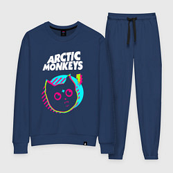 Костюм хлопковый женский Arctic Monkeys rock star cat, цвет: тёмно-синий