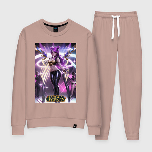 Женский костюм League Of Legends Akali Kda / Пыльно-розовый – фото 1