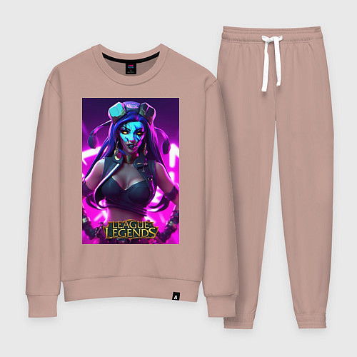 Женский костюм League of Legends Akali Kda / Пыльно-розовый – фото 1