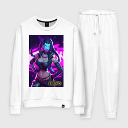 Костюм хлопковый женский League of Legends Akali Kda, цвет: белый