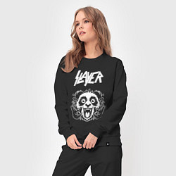 Костюм хлопковый женский Slayer rock panda, цвет: черный — фото 2