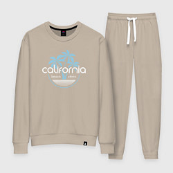 Костюм хлопковый женский California beach, цвет: миндальный