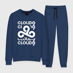 Костюм хлопковый женский Cloud9 - in logo, цвет: тёмно-синий