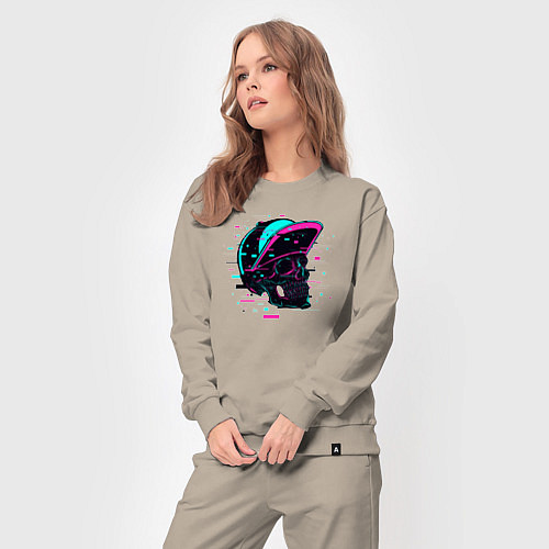 Женский костюм Череп в кепке / Миндальный – фото 3