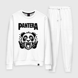 Костюм хлопковый женский Pantera - rock panda, цвет: белый