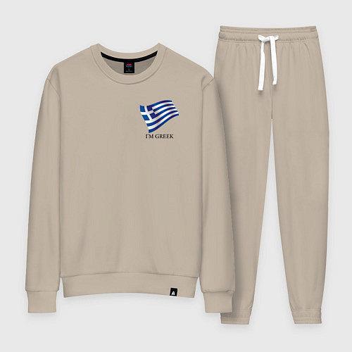 Женский костюм Im Greek - motto / Миндальный – фото 1