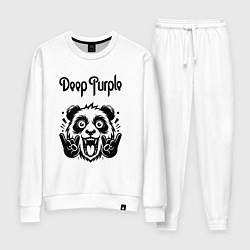 Костюм хлопковый женский Deep Purple - rock panda, цвет: белый