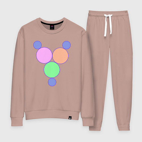 Женский костюм Окружности матрешки / Пыльно-розовый – фото 1