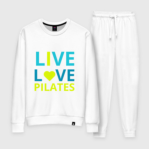 Женский костюм Пилатес - любовь / Белый – фото 1