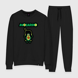 Костюм хлопковый женский Avocardio, цвет: черный