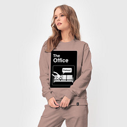 Костюм хлопковый женский Паркур и офис, цвет: пыльно-розовый — фото 2