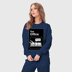 Костюм хлопковый женский Паркур и офис, цвет: тёмно-синий — фото 2