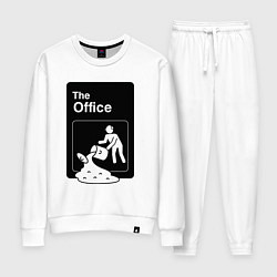 Костюм хлопковый женский Суп и офис, цвет: белый