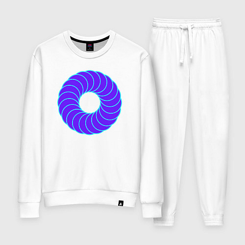 Женский костюм Фиолетовая баранка / Белый – фото 1