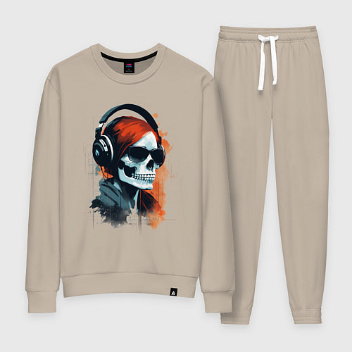 Женский костюм Grunge redhead girl skull / Миндальный – фото 1