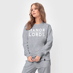 Костюм хлопковый женский Manor lords logo, цвет: меланж — фото 2