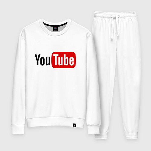 Женский костюм You tube logo / Белый – фото 1