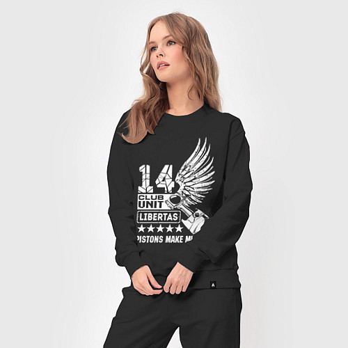 Женский костюм Поршни делают меня свободным club unit 2 / Черный – фото 3