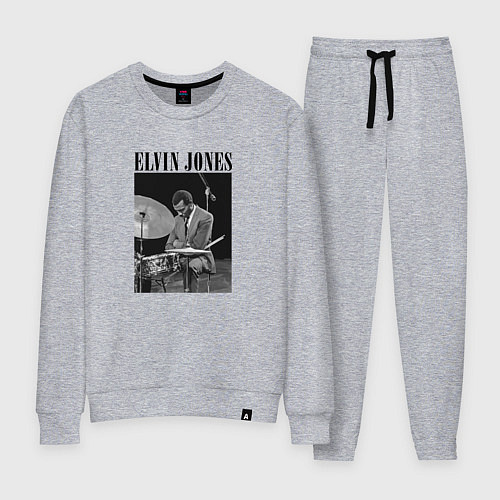 Женский костюм Elvin Jones great jazz drummer / Меланж – фото 1