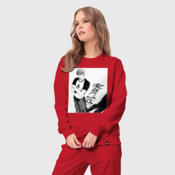 Костюм хлопковый женский Эйкити Онидзука учитель, цвет: красный — фото 2