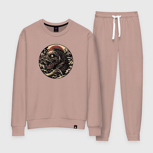 Женский костюм Жуткая рыба монстр / Пыльно-розовый – фото 1