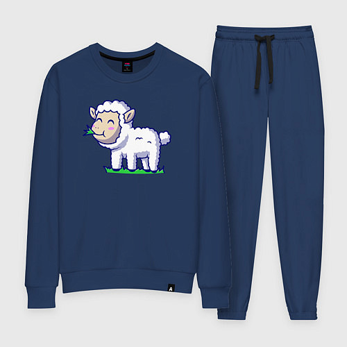 Женский костюм Овечка на лугу / Тёмно-синий – фото 1