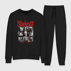 Костюм хлопковый женский Slipknot rock band, цвет: черный