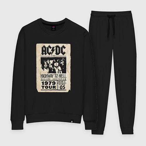 Женский костюм ACDC винтажный постер / Черный – фото 1