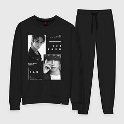 Костюм хлопковый женский Stray kids Minsung Lee know Han, цвет: черный