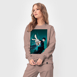 Костюм хлопковый женский Моб Психо 100 Шигэо Кагэяма, цвет: пыльно-розовый — фото 2