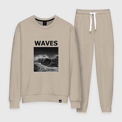 Костюм хлопковый женский Waves, цвет: миндальный