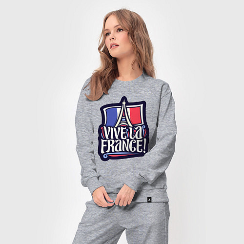 Женский костюм Viva la France / Меланж – фото 3