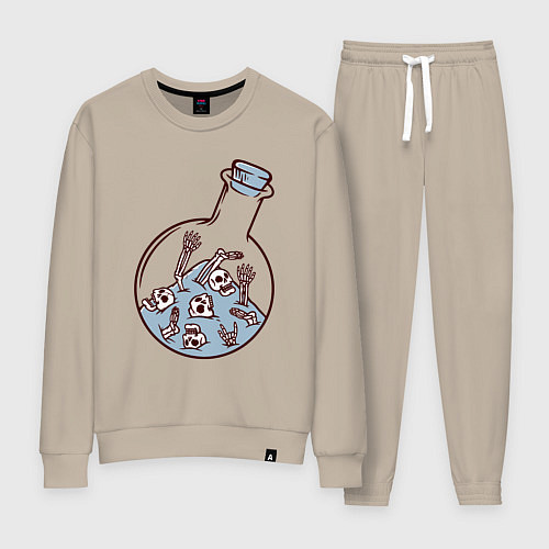 Женский костюм Скелеты в колбе / Миндальный – фото 1