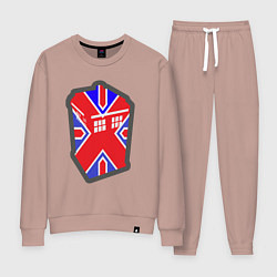 Костюм хлопковый женский Тардис Британия, цвет: пыльно-розовый