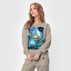 Костюм хлопковый женский О моём перерождении в слизь Римуру Темпест коллаж, цвет: миндальный — фото 2