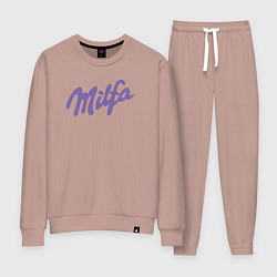 Костюм хлопковый женский Milfa в стиле milka, цвет: пыльно-розовый