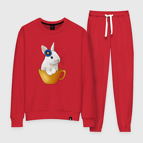 Женский костюм Крольчонок в чашке / Красный – фото 1