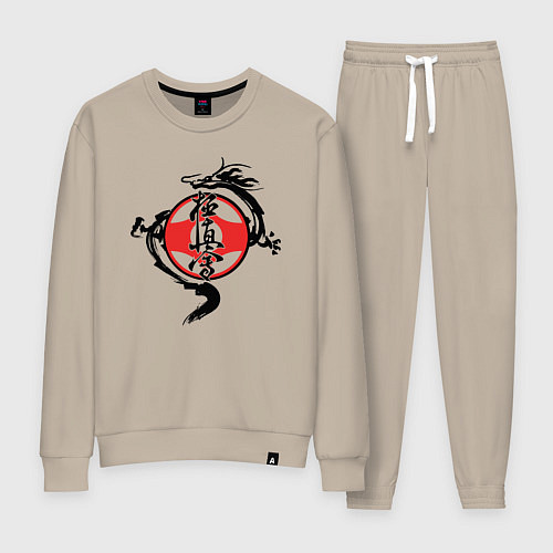 Женский костюм Karate kyokushin - dragon / Миндальный – фото 1