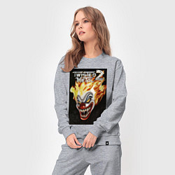 Костюм хлопковый женский Twisted metal 2 - clown head, цвет: меланж — фото 2