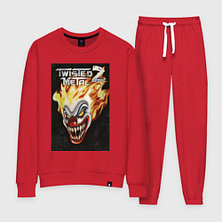 Костюм хлопковый женский Twisted metal 2 - clown head, цвет: красный