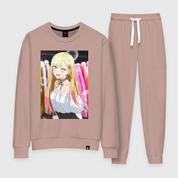 Костюм хлопковый женский Эта фарфоровая кукла влюбилась, цвет: пыльно-розовый