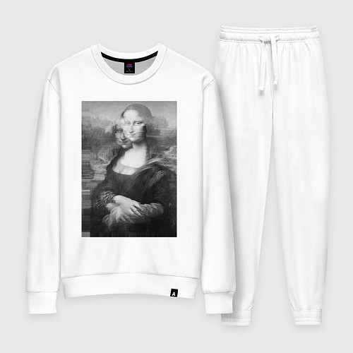 Женский костюм Черная-белая Мона Лиза с глюками / Белый – фото 1