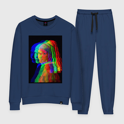 Женский костюм Девушка с жемчужной серёжкой с глюками / Тёмно-синий – фото 1