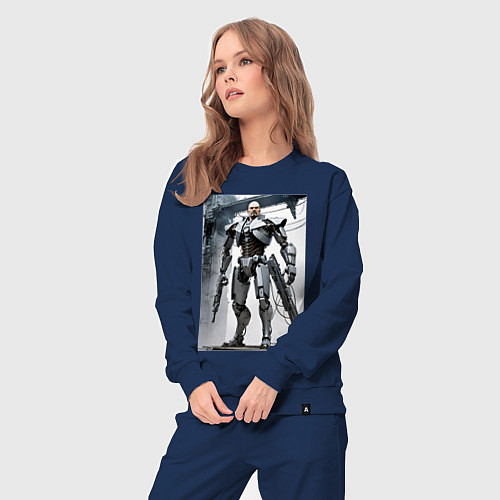 Женский костюм Ленин робот - киборг ai art / Тёмно-синий – фото 3