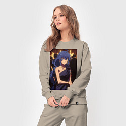 Костюм хлопковый женский Реинкарнация безработного Рокси Мигурдия в платье, цвет: миндальный — фото 2