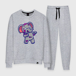 Костюм хлопковый женский Слонёнок зомби, цвет: меланж