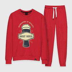 Костюм хлопковый женский Best beer, цвет: красный