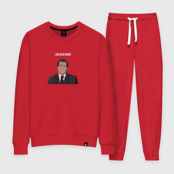 Костюм хлопковый женский I am dead inside Michael Scott - the office, цвет: красный
