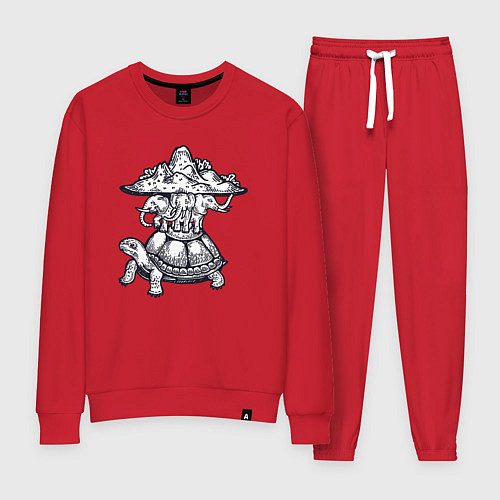 Женский костюм Слоны и черепаха / Красный – фото 1