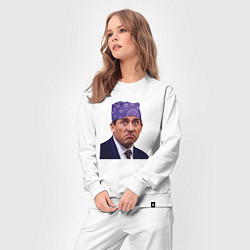 Костюм хлопковый женский Prison mike Michael Scott офис, цвет: белый — фото 2